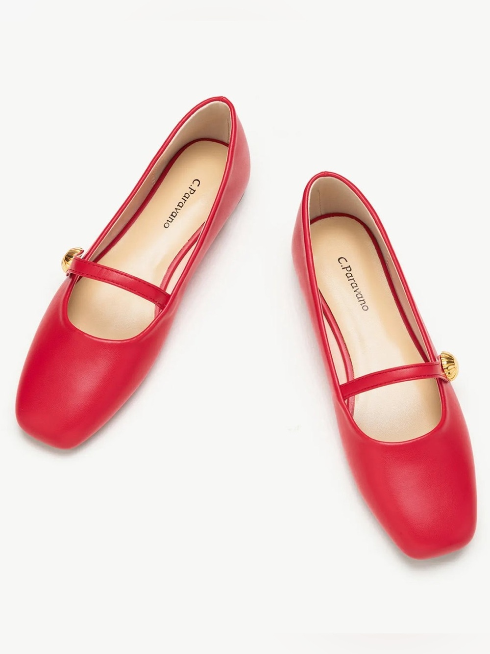 C.Paravano Single-Strap Mary Jane Flats
